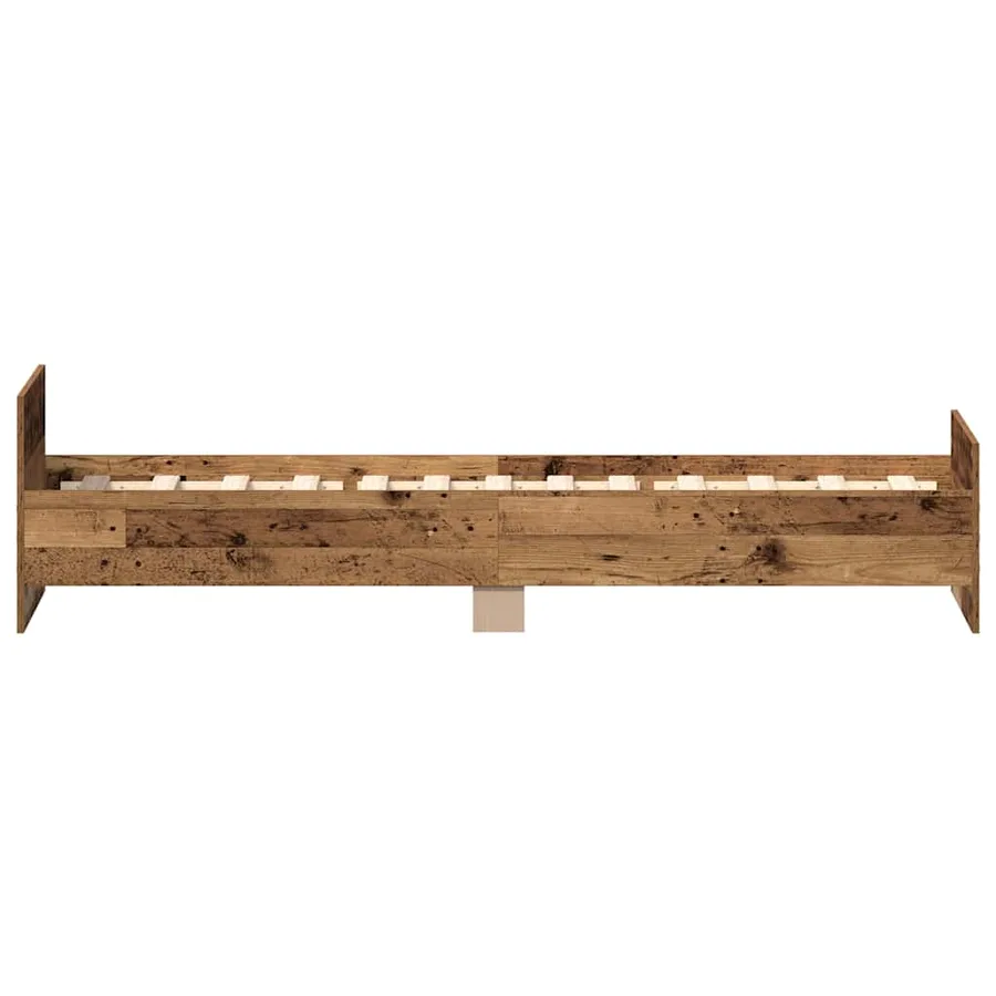 Cadre de lit sans matelas vieux bois 100x200 cm bois ingénierie - 7