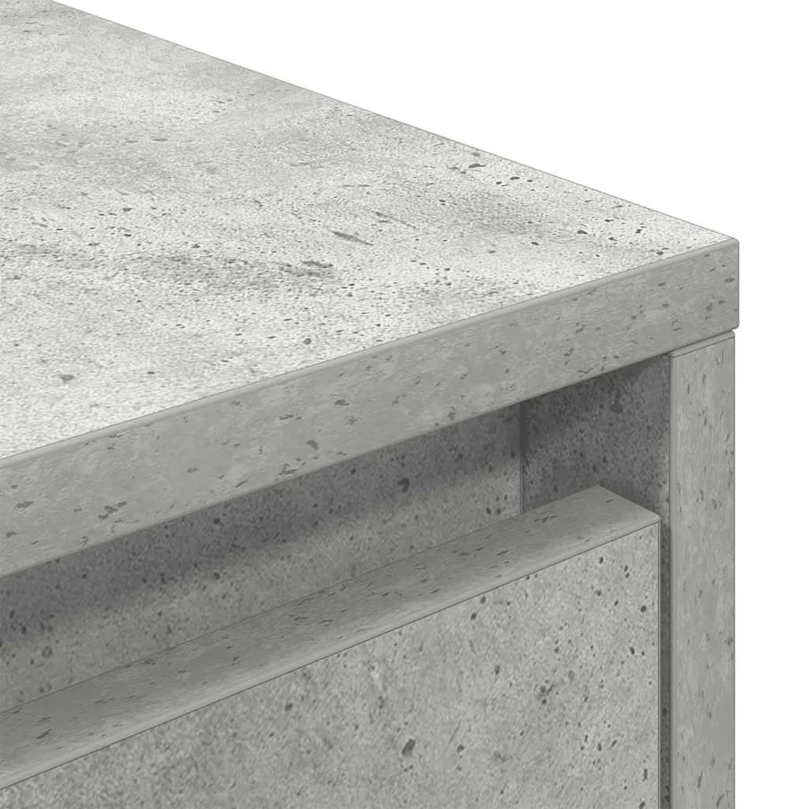Meuble TV avec lumières LED gris béton 193,5x41x50 cm - 10
