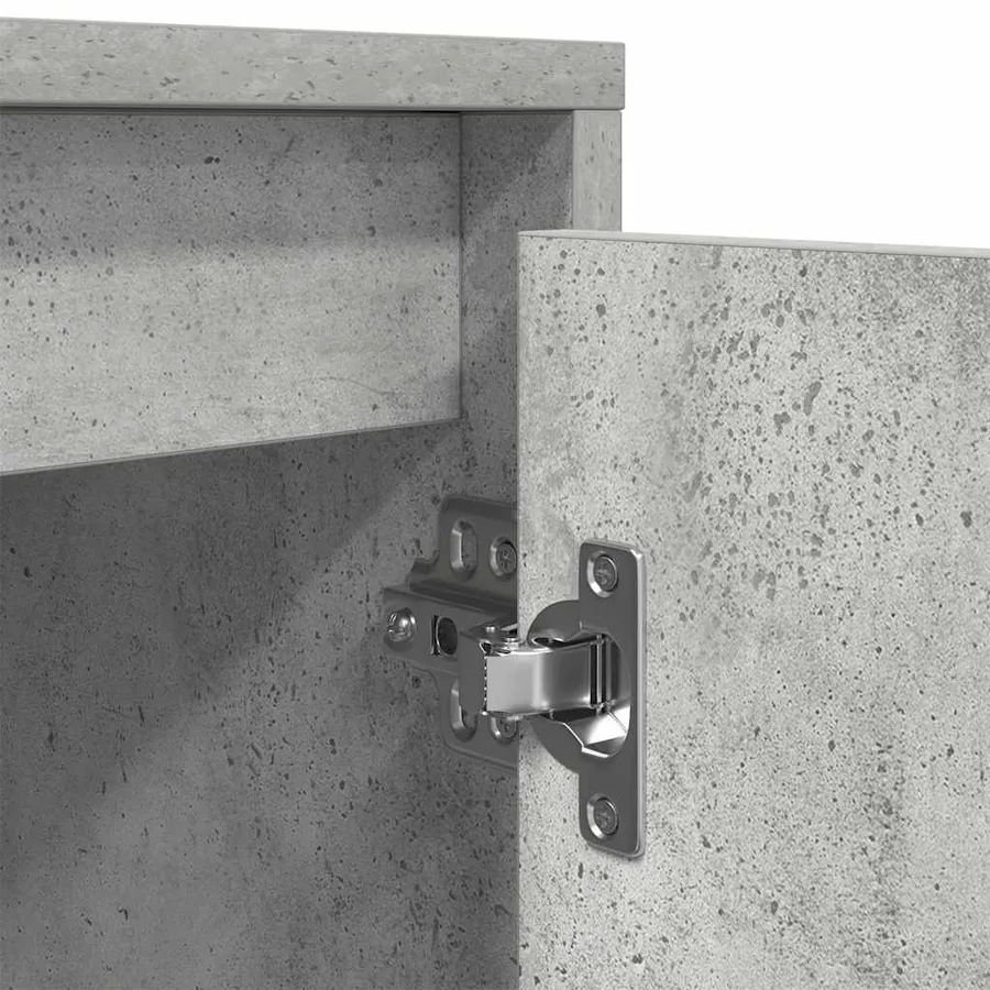 Meuble TV avec lumières LED gris béton 193,5x41x50 cm - 11