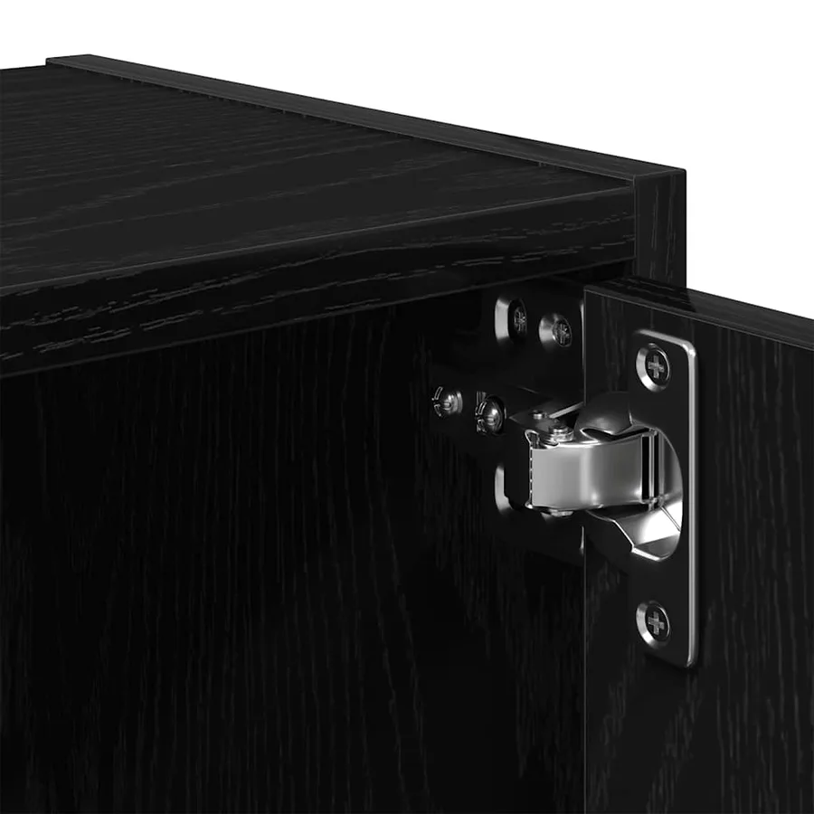 Bibliothèque chêne noir 40x24x102 cm bois d'ingénierie - 9