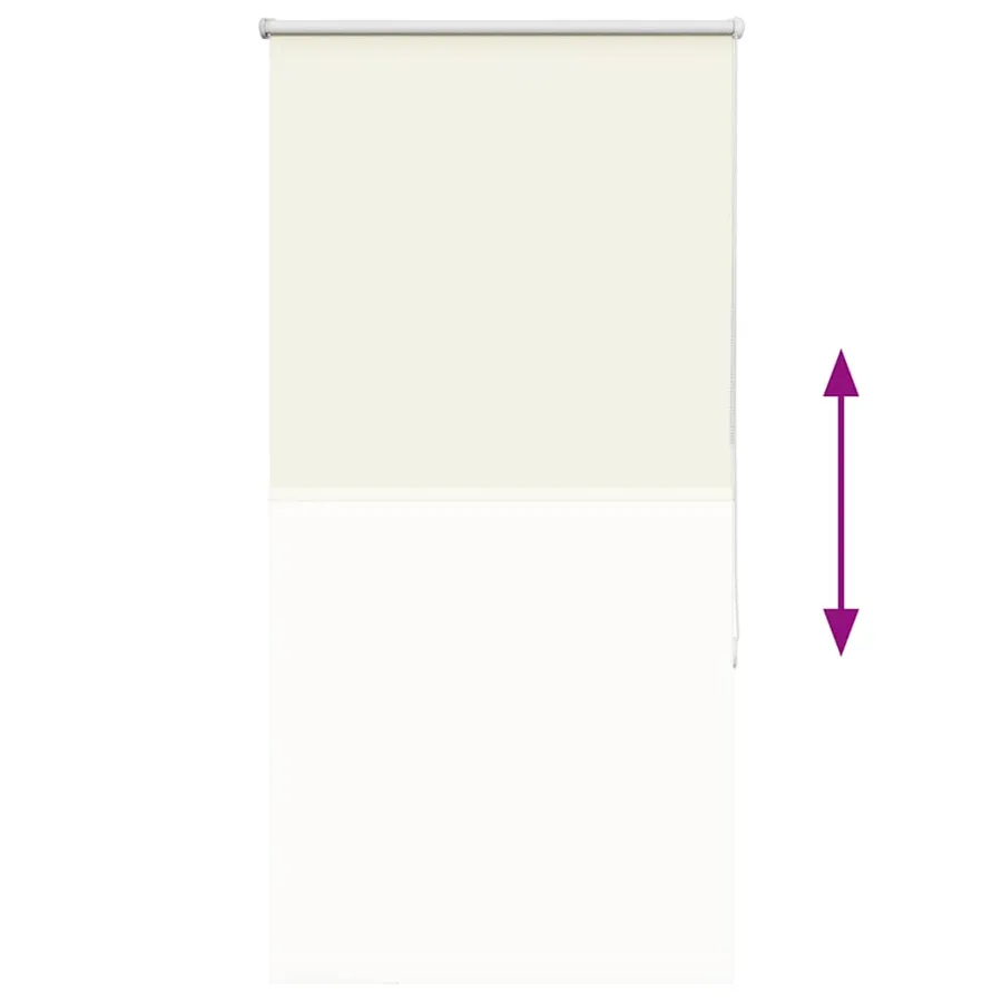 Store enrouleur occultant blanc cassé 85x130cm largeur du tissu - 5