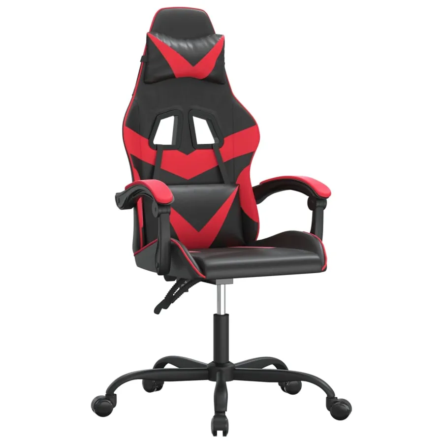 Chaise de jeu Noir et rouge Similicuir - 2