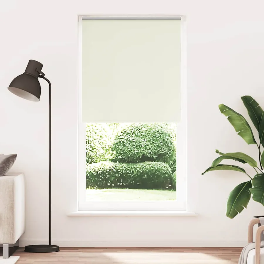 Store enrouleur occultant blanc cassé 105x210 cm largeur tissu - 2
