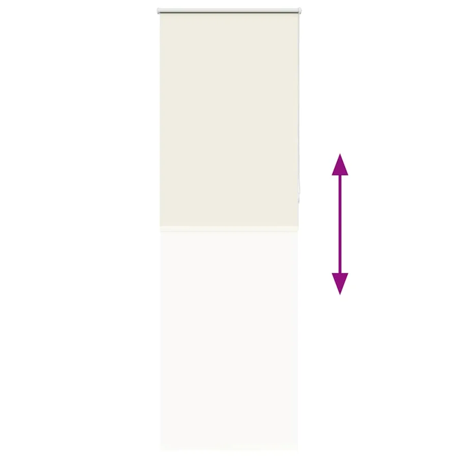Store enrouleur occultant blanc cassé 70x230cm largeur du tissu - 5