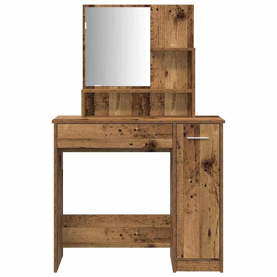 Ensemble de coiffeuse vieux bois bois d'ingénierie - 5