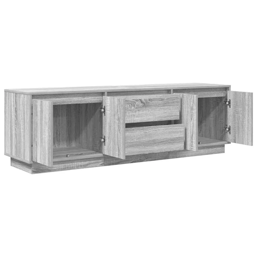 Meuble TV avec lumières LED sonoma gris 160,5x41x50 cm - 6