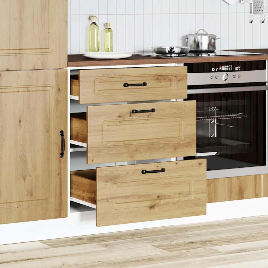 Armoire de cuisine Kalmar chêne artisanal bois d'ingénierie - 3