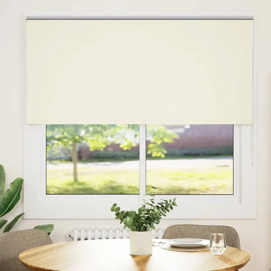 Store enrouleur occultant blanc cassé 150x175 cm largeur tissu - 2