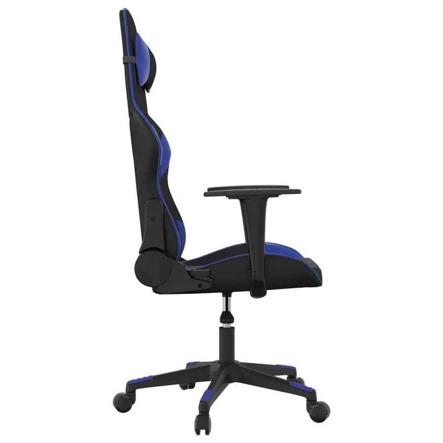 Chaise de jeu Noir et bleu Similicuir - 4