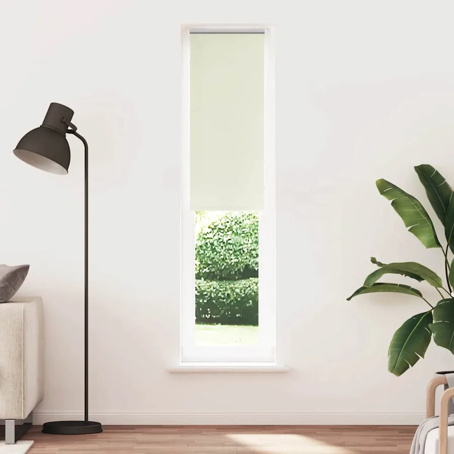 Store enrouleur occultant blanc cassé 60x210cm largeur du tissu - 2
