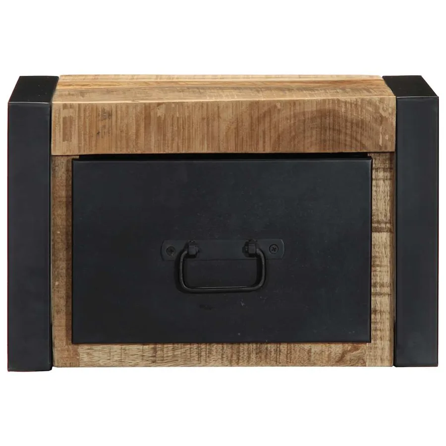 Table de chevet 40x35x25 cm bois massif de manguier brut - 2