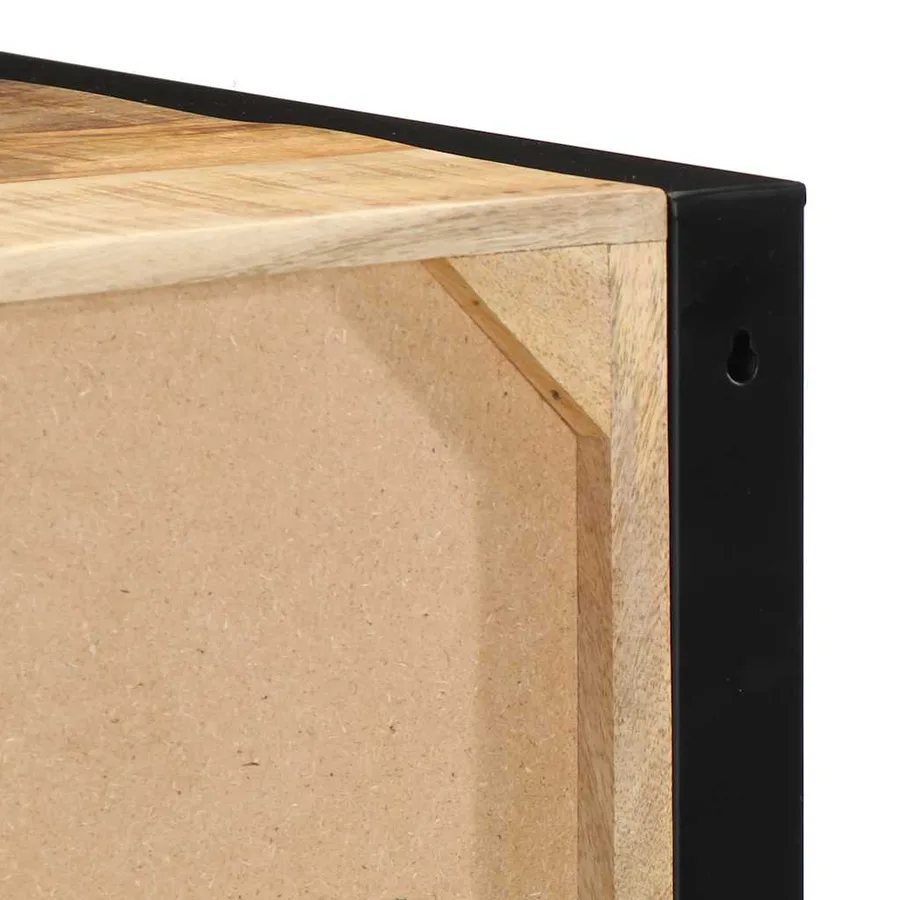 Table de chevet 40x35x25 cm bois massif de manguier brut - 7
