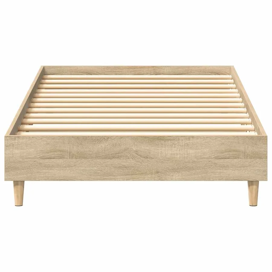 Cadre de lit sans matelas chêne sonoma 75x190 cm - 5