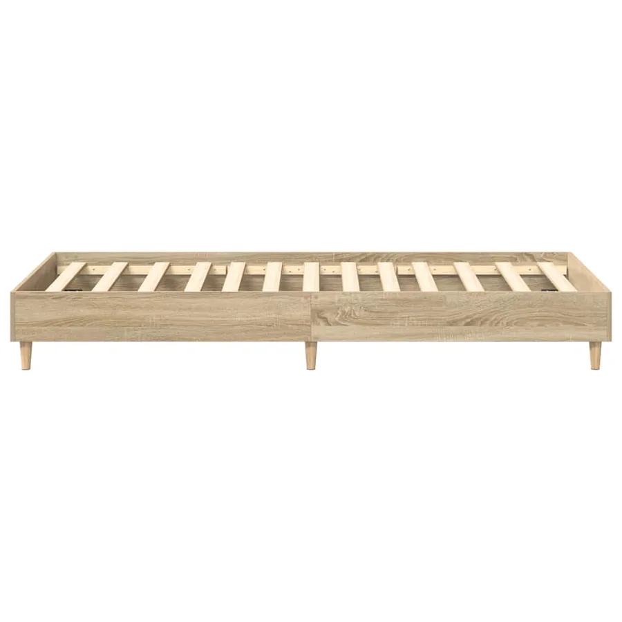 Cadre de lit sans matelas chêne sonoma 75x190 cm - 6