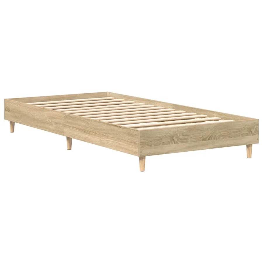 Cadre de lit sans matelas chêne sonoma 75x190 cm - 7