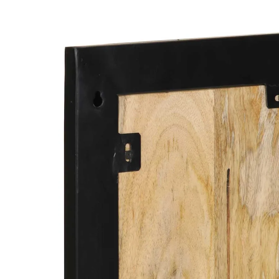 Porte-manteau 40x2x80 cm bois de manguier massif brut - 7