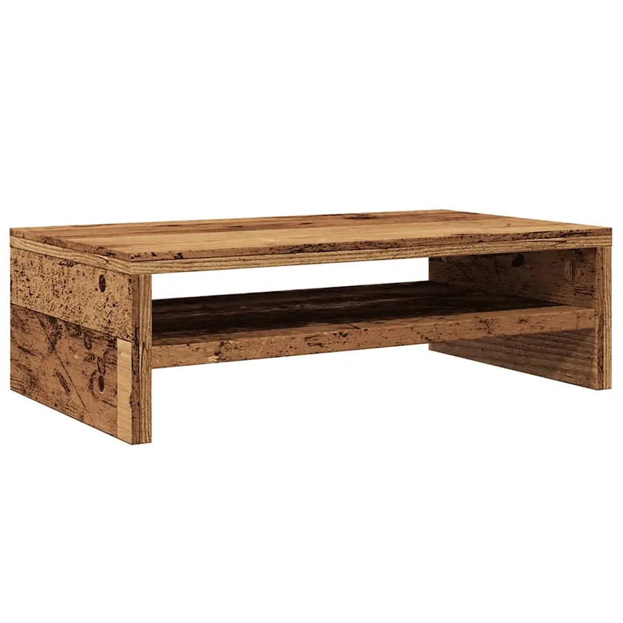 Support de moniteur vieux bois 42 x 24 x 13cm bois d'ingénierie - 2