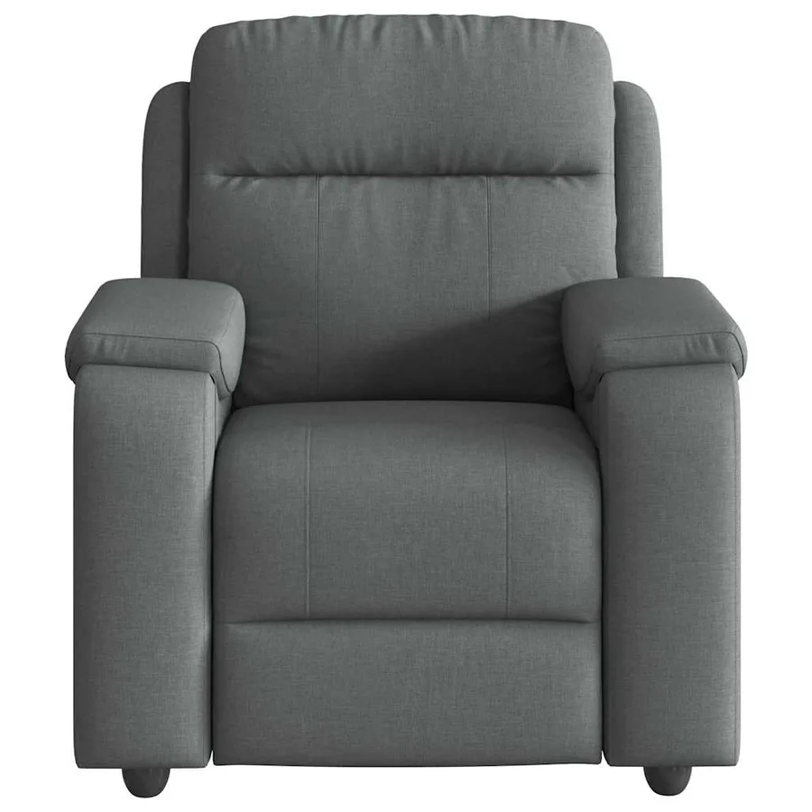 Fauteuil de massage inclinable Gris foncé Tissu - 5