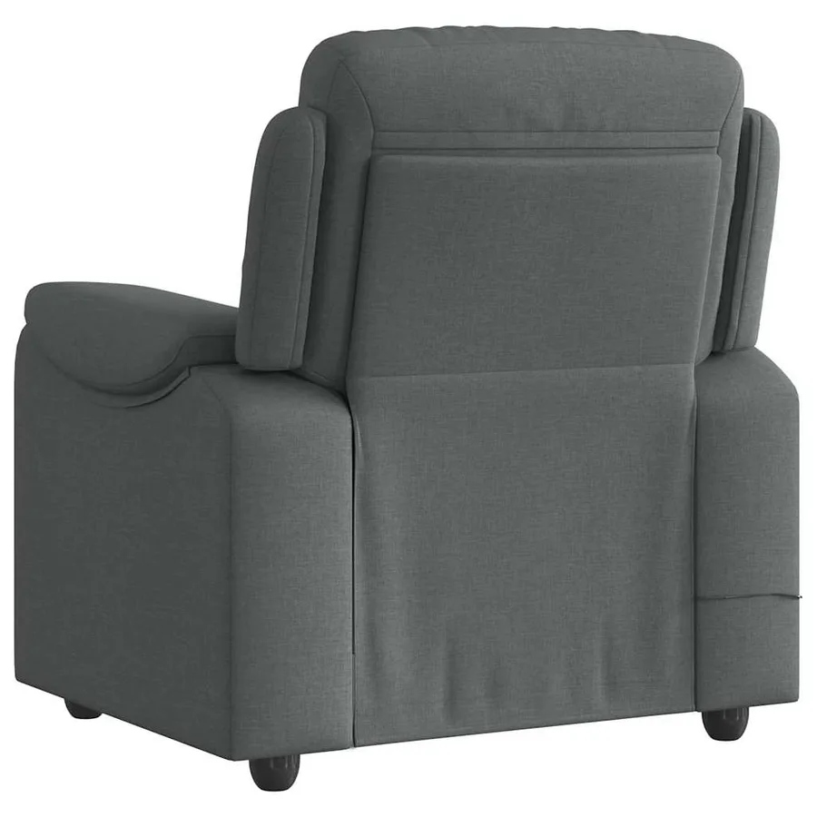 Fauteuil de massage inclinable Gris foncé Tissu - 7