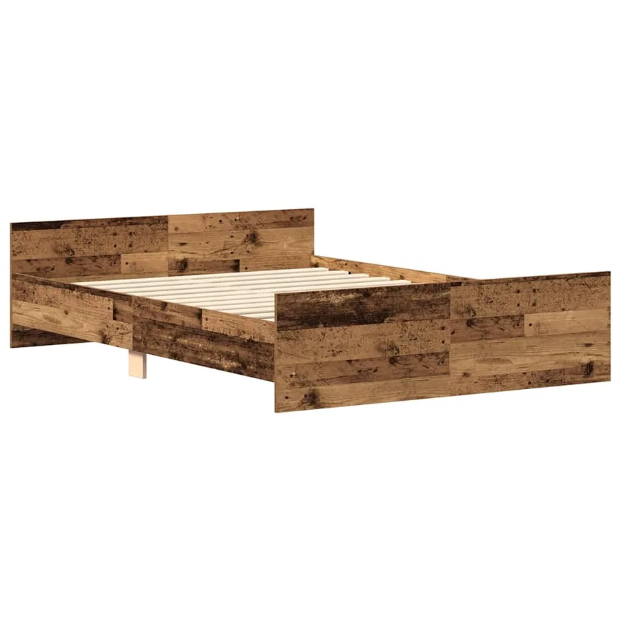 Cadre de lit sans matelas vieux bois 140x200 cm bois ingénierie - 4