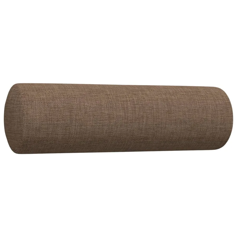 Ensemble de canapés 2 pcs avec coussins décoratifs marron tissu - 6