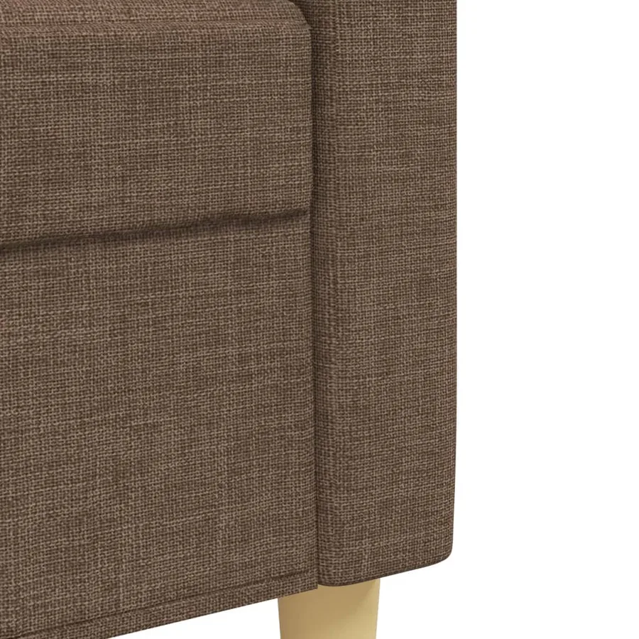 Ensemble de canapés 2 pcs avec coussins décoratifs marron tissu - 7