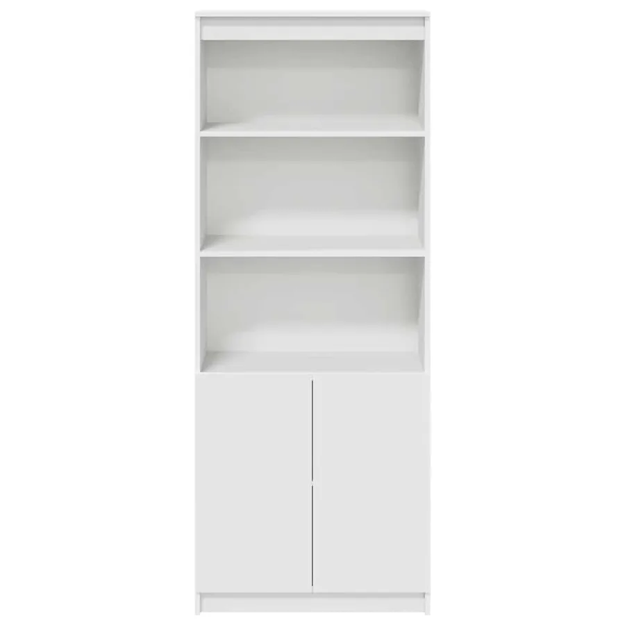 Buffet haut blanc 70x35x180 cm bois d'ingénierie - 6