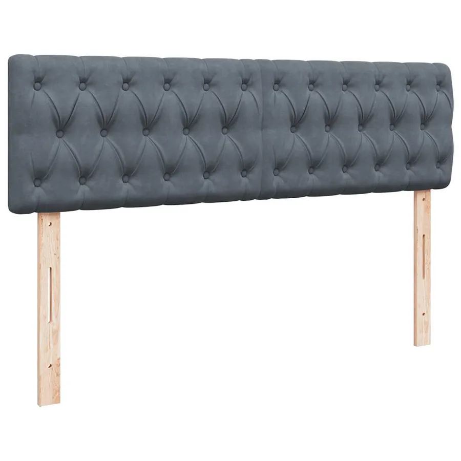 Cadre de lit ottoman avec matelas gris foncé 140x190 cm velours - 8