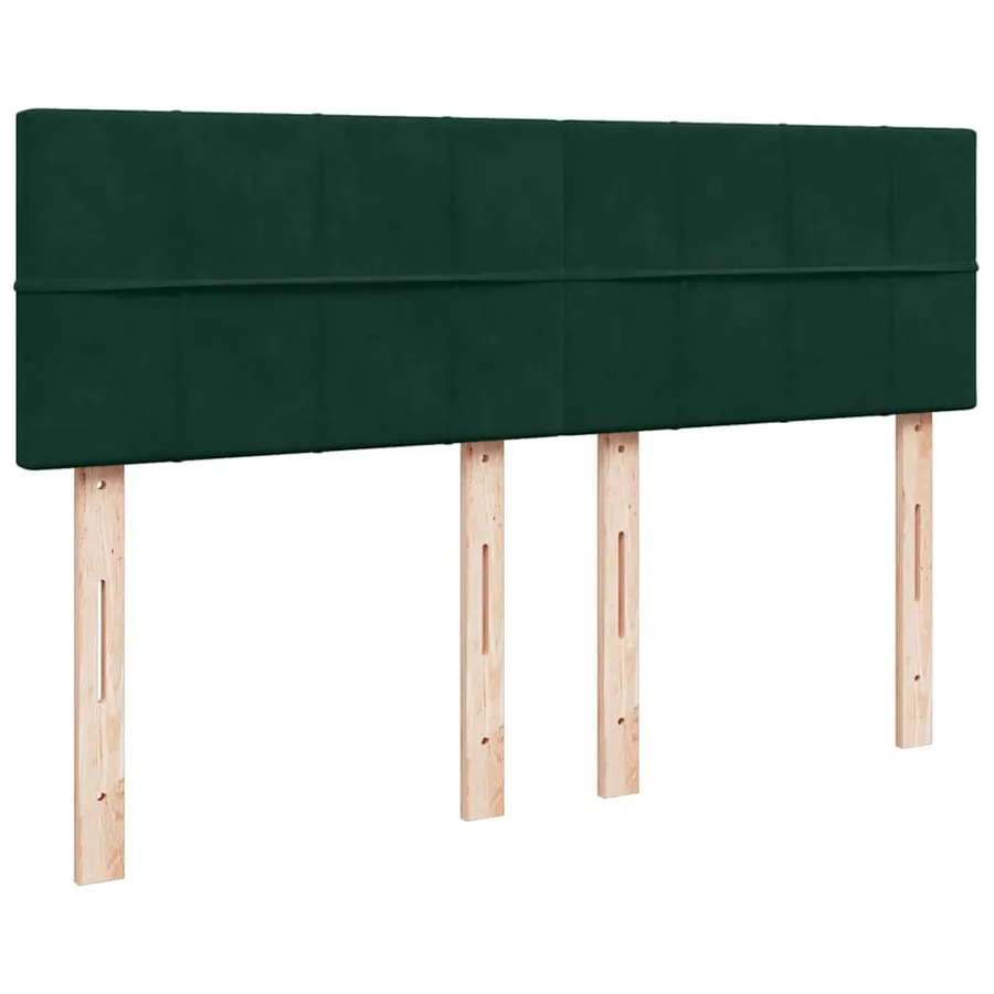 Cadre de lit ottoman avec matelas vert foncé 140x190 cm velours - 7