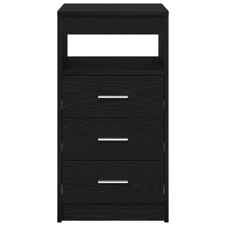 Meuble à tiroirs en chêne noir 40x50x76 cm bois d'ingénierie - 6
