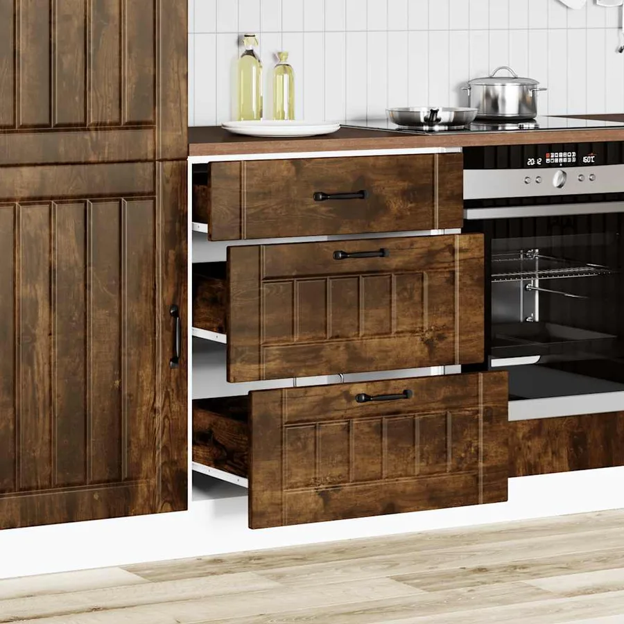 Armoire de cuisine Lucca chêne fumé bois ingénierie - 3