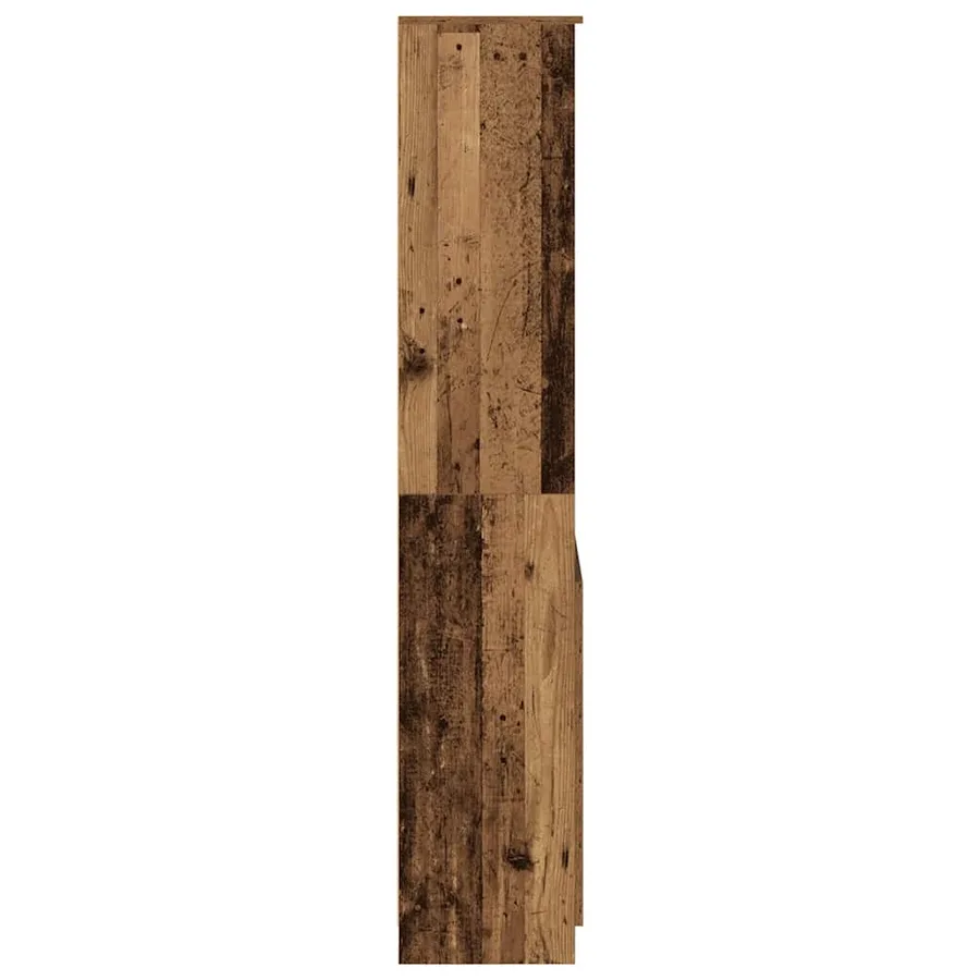 Buffet haut vieux bois 70x35x180 cm bois d'ingénierie - 7