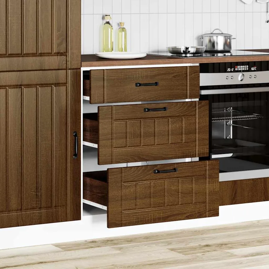 Armoire de cuisine Lucca chêne marron bois ingénierie - 3