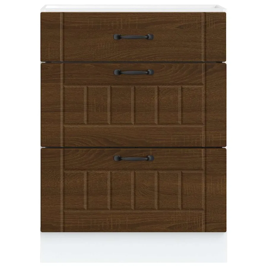 Armoire de cuisine Lucca chêne marron bois ingénierie - 4