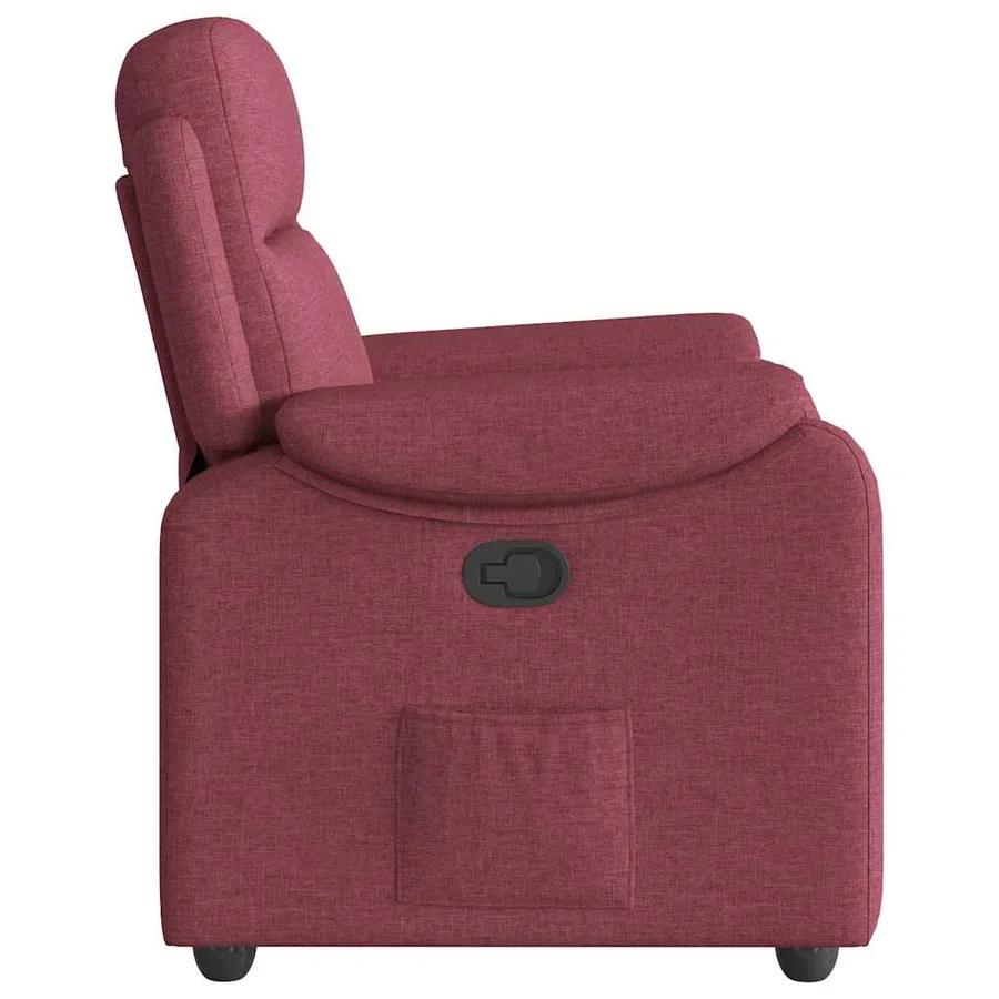 Fauteuil inclinable Rouge bordeaux Tissu - 4