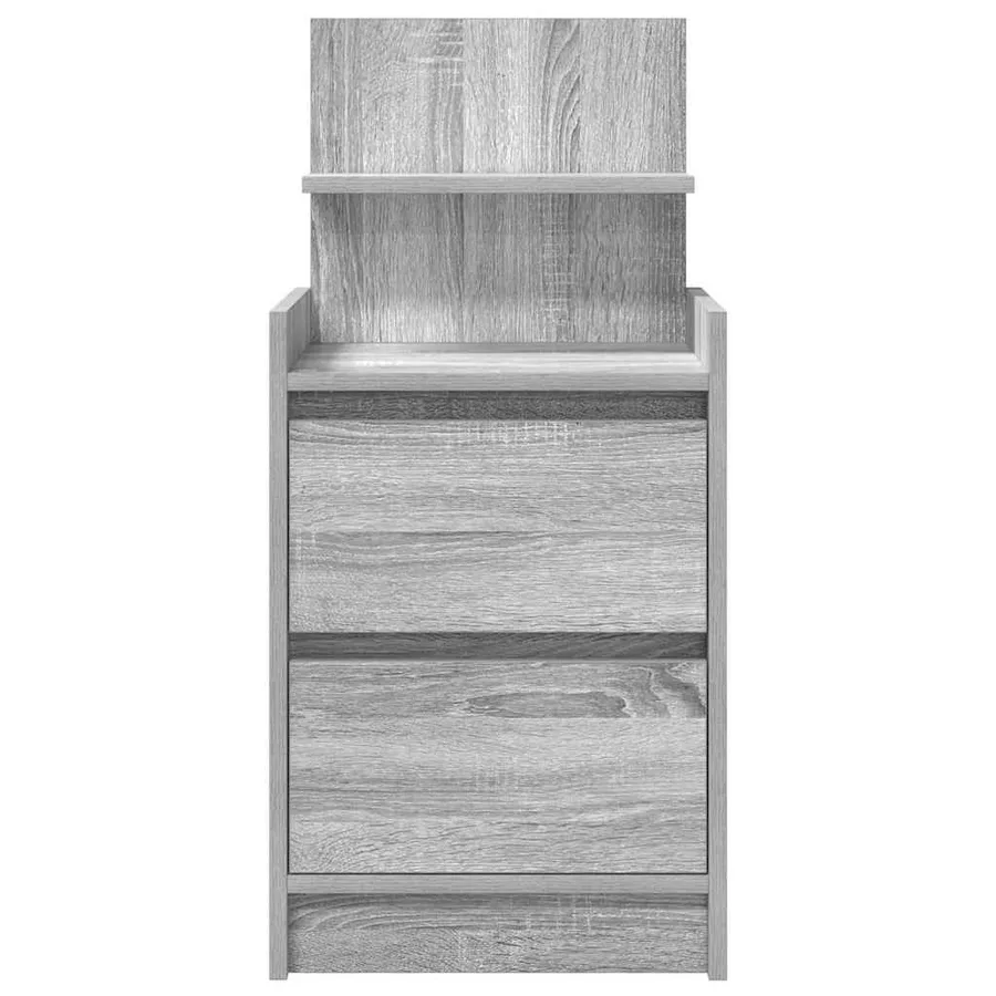 Tables de chevet avec 2 tiroirs 2 pcs sonoma gris 38x34x80 cm - 7