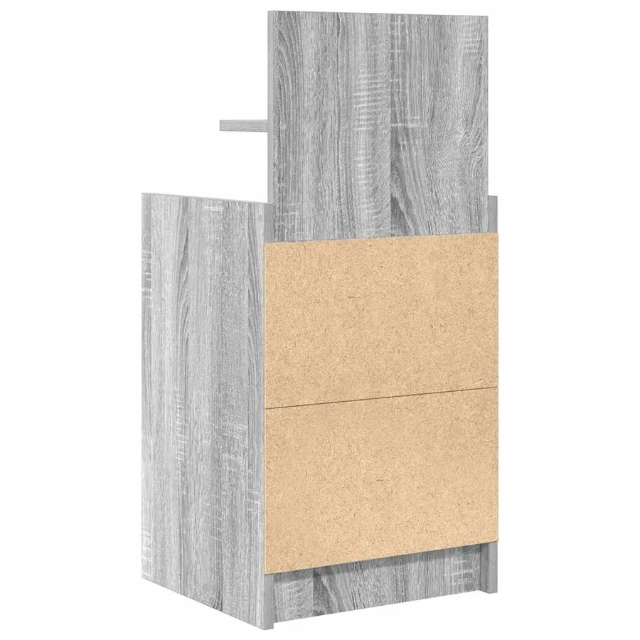 Tables de chevet avec 2 tiroirs 2 pcs sonoma gris 38x34x80 cm - 9