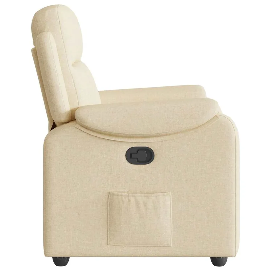 Fauteuil inclinable Crème Tissu - 4