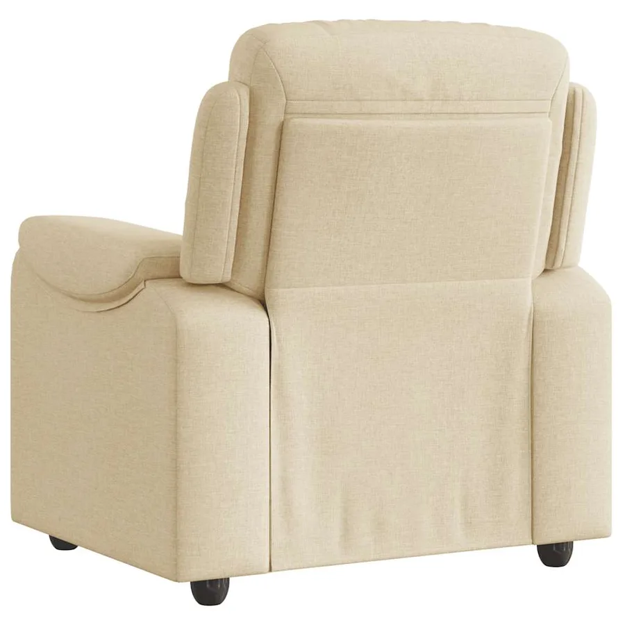 Fauteuil inclinable Crème Tissu - 5