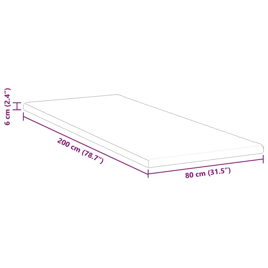 Surmatelas Blanc 80 x 200 cm Tissu Jacquard - 11
