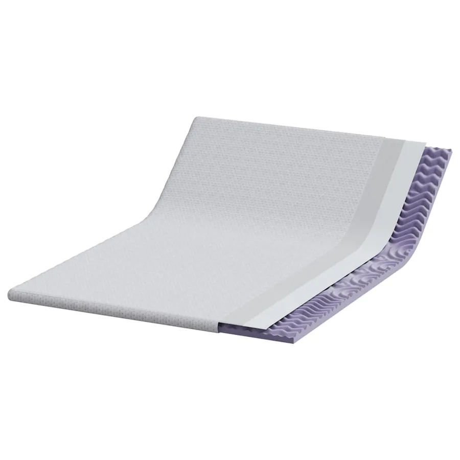 Surmatelas Blanc 140 x 190 cm Tissu Jacquard - 4