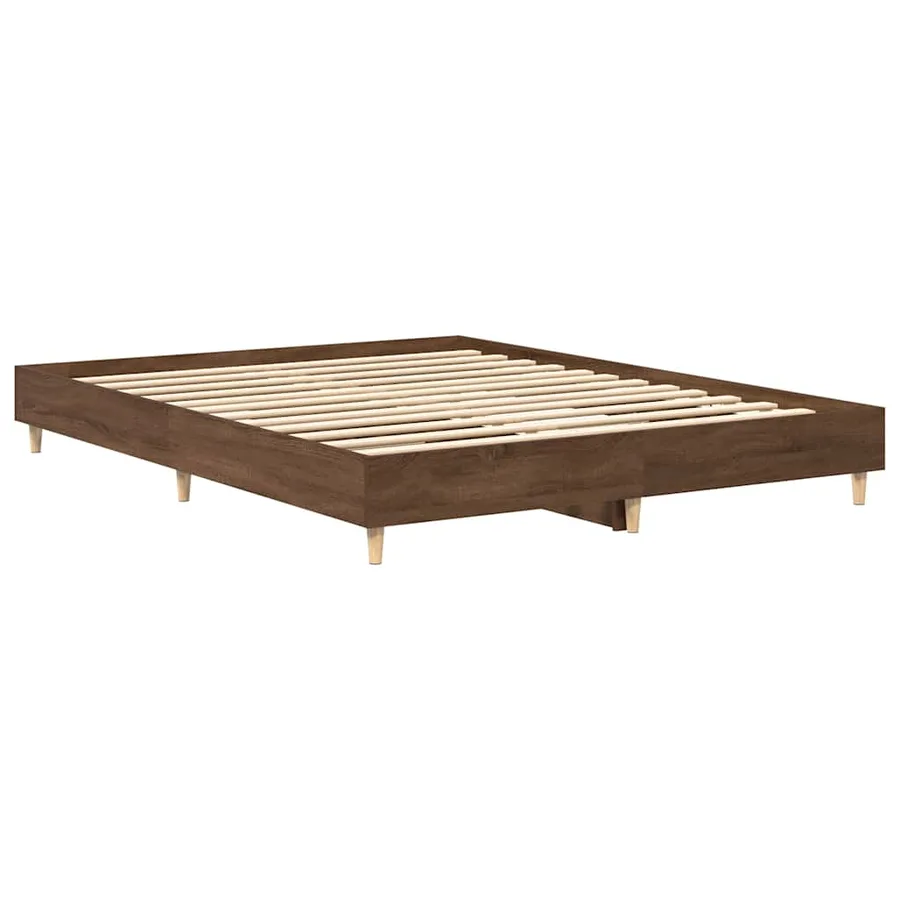 Cadre de lit sans matelas chêne marron 150x200 cm - 4
