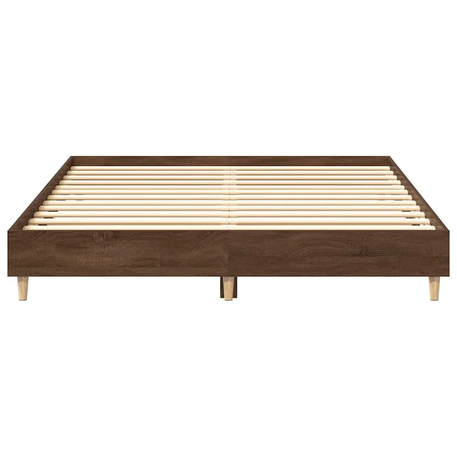 Cadre de lit sans matelas chêne marron 150x200 cm - 5
