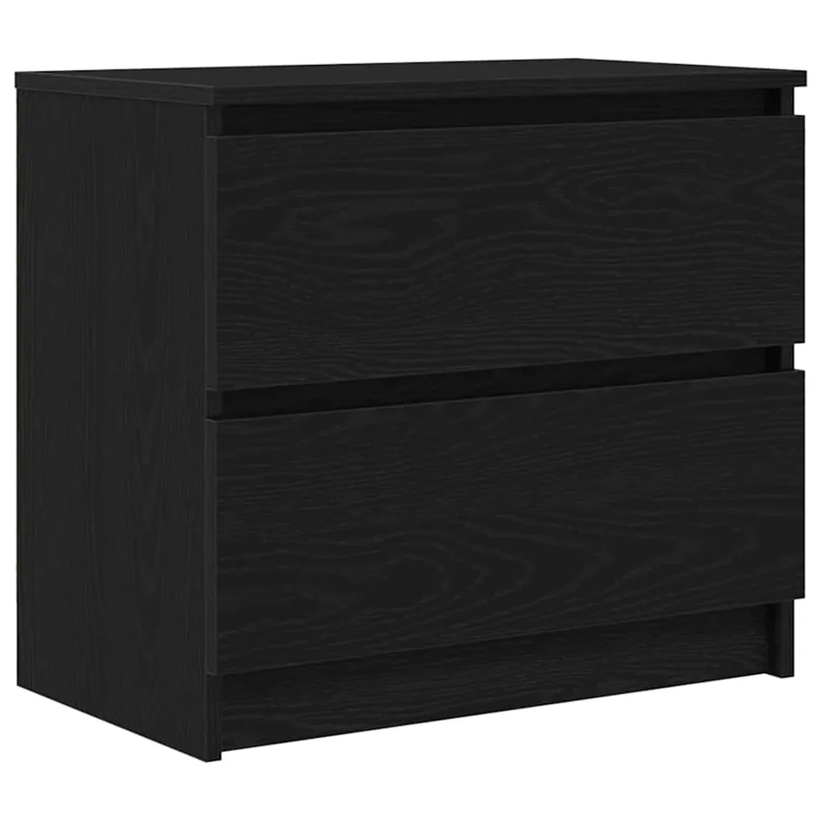 Meuble TV noir 60x35x54 cm bois d'ingénierie - 2