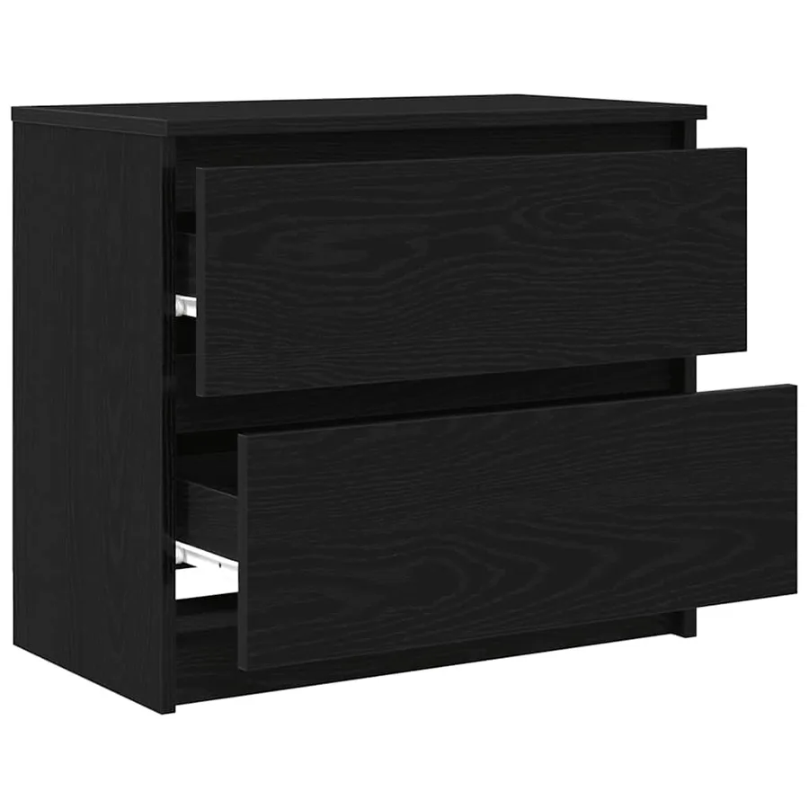 Meuble TV noir 60x35x54 cm bois d'ingénierie - 5