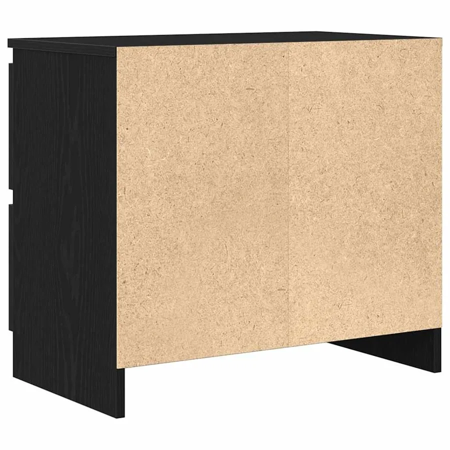 Meuble TV noir 60x35x54 cm bois d'ingénierie - 8