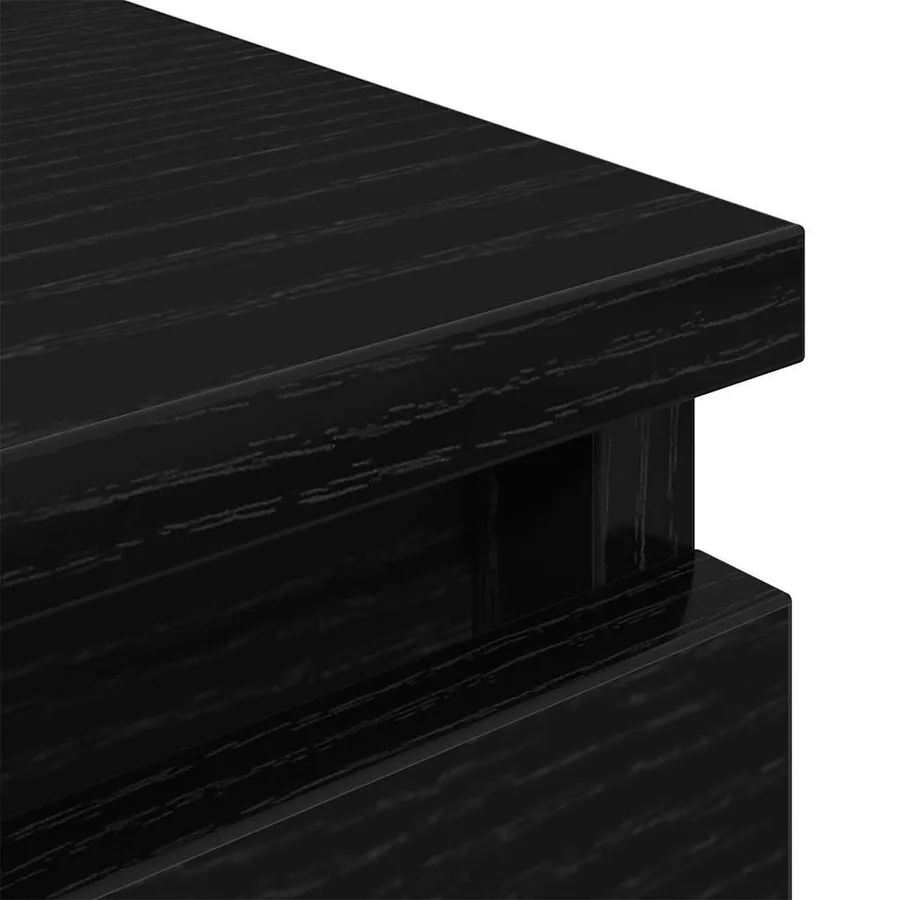 Meuble TV noir 60x35x54 cm bois d'ingénierie - 9