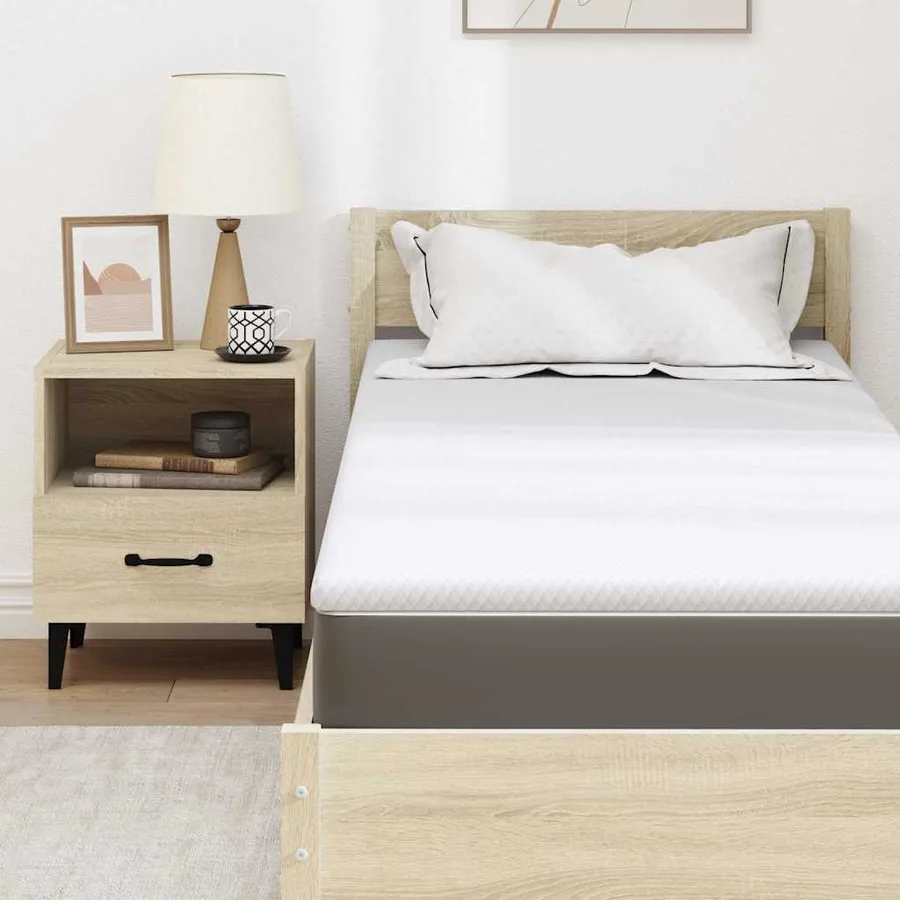 Surmatelas en mousse à mémoire 80 x 200 cm Thick Doux Blanc - 7