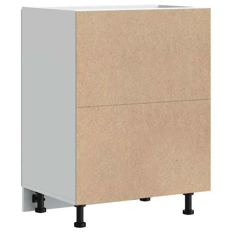 Meuble de base de lavabo Lucca blanc brillant bois ingénierie - 7
