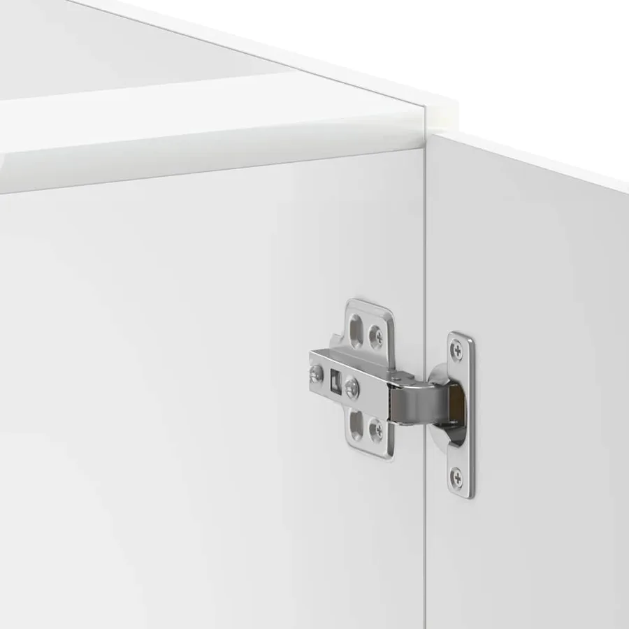 Meuble de base de lavabo Lucca blanc brillant bois ingénierie - 9